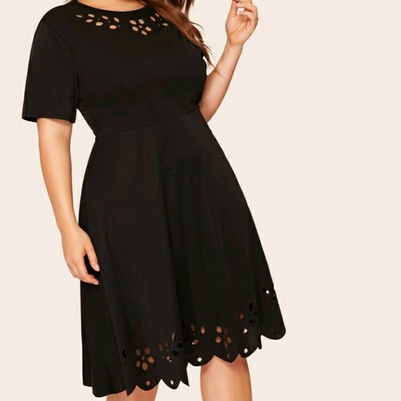 NEW Plus Elegant Little Black Dress - Picture 2 of 8